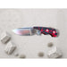 Nano Valhalla Droppoint folding knife in Red and Black